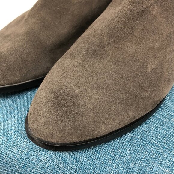 Kenneth Cole  REACTION Taupe Suede Loop Here We Go Embellished Ankle Booties 7 - Picture 14 of 16